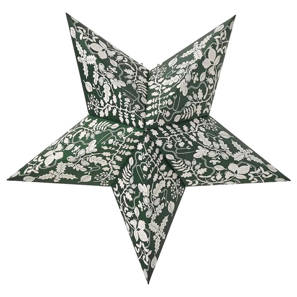 IKEA Holiday Ikea Lamp Shade Christmas Star Leavesgreen 9 Brand New